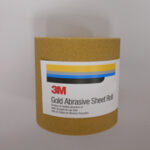 216U P150 4-1/2" x 25 Yards Stikit Gold Abrasive Roll – Coarse Grit PSA Sanding Roll