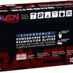 XLG Patriot Raven PF – 7 Mil Nitrile Powder-Free Protective Gloves