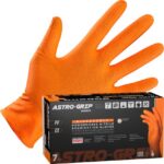 Med Astro Grip Orange PF Nitrile Gloves | Powder-Free Protective Gloves