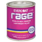 Rage Premium Body Filler – Quart Size for Auto Body Repair