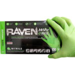XXLG Derma-Vue Green Raven – Extra Large 7 Mil Nitrile Protective Gloves
