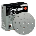 6-Inch 240C 17-Hole Velcro White Sanding Disc – Hook & Loop Abrasive for Fine Finishing
