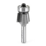 47302 Carbide Tipped Bevel Laminate Trim 7 Deg x 3/4 Dia x 7/16 x 1/4 Inch Shank with Ball Bearing 3-Flute